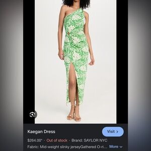 Saylor one shoulder dress green floral